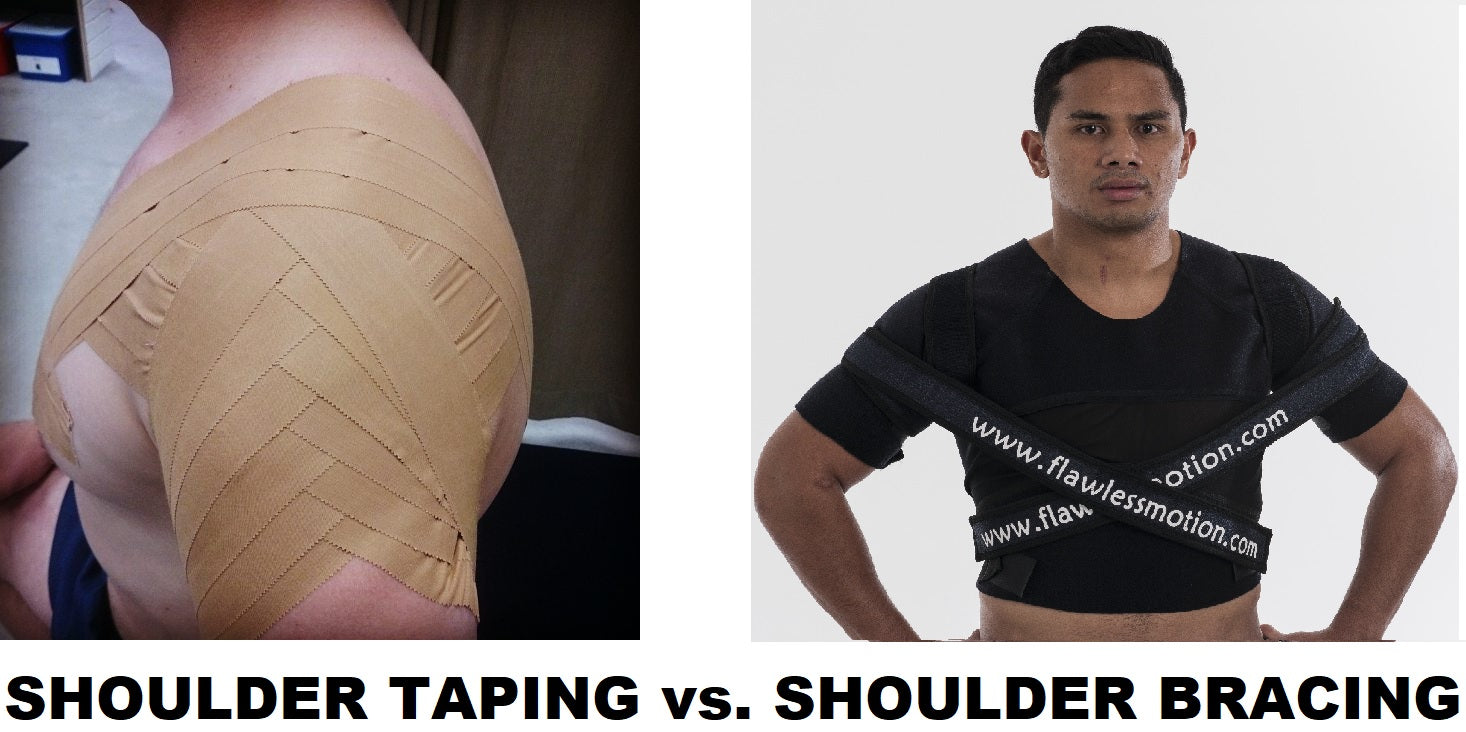 Shoulder taping vs. bracing